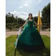 Cape Sleeve Emerald Green Quince Dresses Off Shoulder Birthday Party Dress Lace Appliques Vestidos De 15 Anos Sweetheart Neck 2024 Instagram Gowns