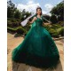 Cape Sleeve Emerald Green Quince Dresses Off Shoulder Birthday Party Dress Lace Appliques Vestidos De 15 Anos Sweetheart Neck 2024 Instagram Gowns