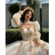 Sweetheart Neck Champagne Quinceanera Dresses 2024 Ball Gown Princess Dress Lace Appliques Two Piece Vestidos De 15 Anos