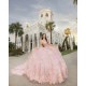 Customized Pink Quinceanera Dress Ball Gown 3D Flowers Applique Beading Bow Corset Sweet 16 Vestido De 15 Anos