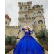 Detachable Blue Quince Dresses Lace Appliques Vestidos De 15 Anos Sweetheart Neck 2024 Instagram Gowns Birthday Party Dress