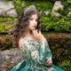 Fashion Emerald Green Quinceanera Dresses Long Sleeve Formal Party Gowns Sweetheart Sequined Lace Applique Ball Gown Prom