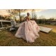 Instagram Gowns Rose Gold Quince Dress Sleeveless Vestidos De 15 Anos Lace Appliques Sweetheart Neck Birthday Party Dresses