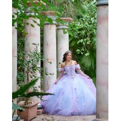 Instagram Vestidos De 15 Anos Sweetheart Neck Lilac Quinceanera Dress Off Shoulder Women 2024 Ball Gown