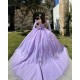 Lilac Quinceanera Dresses Sweetheart Neck 2024 Ball Gown Princess Dress Lace Appliques Sleeveless Vestidos De 15 Anos