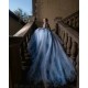 Long Sleeve Sky Blue Quinceanera Dress Sweetheart Neck Sweet 15 Gowns Lace Appliques 2024 Instagram Gowns Vestidos De 15 Anos