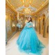 Off Shoulder Aqua Quince Dresses 3D Flowers Vestidos De 15 Anos Sweetheart Neck 2024 Instagram Gowns Birthday Party Dress