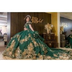 Off Shoulder Emerald Green Quinceanera Dress Sweet 15 Gowns Lace Appliques Wear Pageant Sweetheart Neck 2024 Ball Gown Princess Dresses