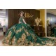 Off Shoulder Emerald Green Quinceanera Dress Sweet 15 Gowns Lace Appliques Wear Pageant Sweetheart Neck 2024 Ball Gown Princess Dresses