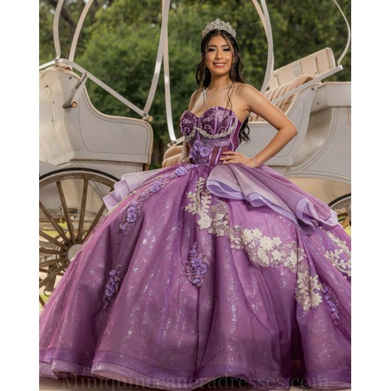 Off Shoulder Lilac Quinceanera Dress Sweet 15 Gowns Lace Appliques Wear Pageant Sweetheart Neck 2024 Instagram Gowns