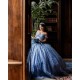 Off Shoulder Blue Quince Dress Sweetheart Neck Vestidos De 15 Anos With Bow