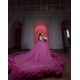 Plus Size Fuchsia Quince Dress V Neck Ruffled Vestidos De 15 Anos Sequin Sleeveless Birthday Party Dress