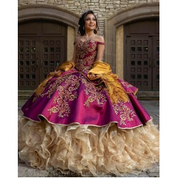 Ruffled Purple Quince Dresses Sweetheart Neck Vestidos De 15 Anos Birthday Party Dress Lace Appliques 2024 Instagram Gowns