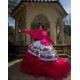 Ruffled Red Quinceanera Dress Lace Appliques Sweet 15 Gowns Off Shoulder Wear Pageant Sweetheart Neck 2024 Instagram Gowns