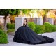 Ruffled Quinceanera Dress Sweetheart Neck Black Vestidos De 15 Anos Off Shoulder Crystal Sweet 15 Gowns