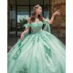 Sage Green Quinceanera Dresses Sweetheart Neck 2024 Ball Gown Sleeveless Princess Dress Lace Appliques Vestidos De 15 Anos