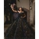 Sequin Black Quince Dress Off Shoulder Vestidos De 15 Anos Sweetheart Neck Instagram Gowns Birthday Party Dress