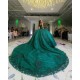 Sleeveless Emerald Green Quinceanera Dress Sweetheart Neck Sweet 15 Gowns Lace Appliques Vestidos De 15 Anos 2024 Instagram Gowns