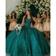 Sleeveless Emerald Green Quinceanera Dress Sweetheart Neck Sweet 15 Gowns Lace Appliques Vestidos De 15 Anos 2024 Instagram Gowns