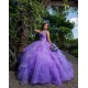 Sleeveless Lilac Quince Dress V Neck Vestidos De 15 Anos Lace Appliques Instagram Gowns Birthday Party Dress