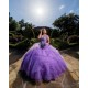 Sleeveless Lilac Quince Dress V Neck Vestidos De 15 Anos Lace Appliques Instagram Gowns Birthday Party Dress