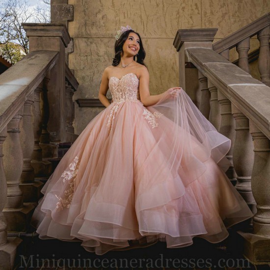 Sleeveless Pink Quince Dresses Vestidos De 15 Anos Sweetheart Neck Birthday Party Dress Lace Appliques 2024 Instagram Gowns