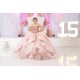 Sleeveless Rose Gold Quinceanera Dress Lace Appliques Sweet 15 Gowns Sequin Wear Pageant Sweetheart Neck 2024 Instagram Gowns