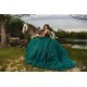 Sleeveless Vestidos De 15 Anos Emerald Green Quince Dress Lace Appliques Sweetheart Neck Instagram Gowns Birthday Party Dresses