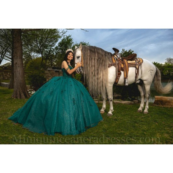 Sleeveless Vestidos De 15 Anos Emerald Green Quince Dress Lace Appliques Sweetheart Neck Instagram Gowns Birthday Party Dresses