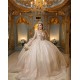 Sleeveless Champagne Quinceanera Dress Sequin Pearl Vestidos De 15 Anos Crystal Instagram Gown With Bow