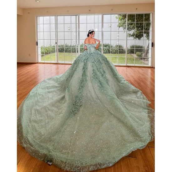 Sleeveless Vestidos De 15 Anos Sage Green Quinceanera Dress 2024 Lace Appliques Cocktail Dresses