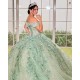 Sleeveless Vestidos De 15 Anos Sage Green Quinceanera Dress 2024 Lace Appliques Cocktail Dresses