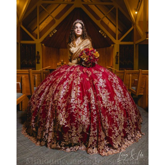 Spaghetti Strap Burgundy Quince Dresses Sweetheart Neck Vestidos De 15 Anos Birthday Party Dress Lace Appliques 2024 Instagram Gowns