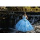 Spaghetti Strap Instagram Gowns Sky Blue Quince Dress Sleeveless Vestidos De 15 Anos Lace Appliques Sweetheart Neck Birthday Party Dresses