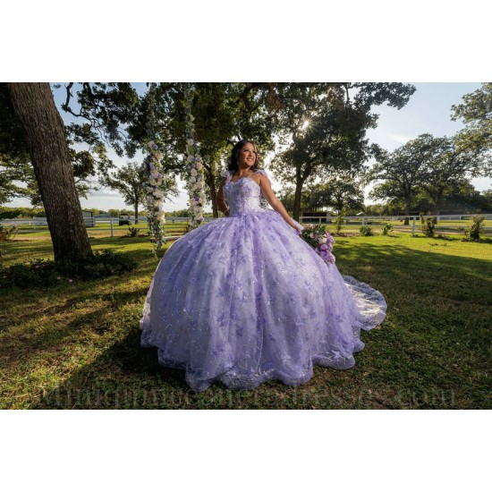 Spaghetti Strap Lilac Quinceanera Dress Sweetheart Neck Sweet 15 Gowns Lace Appliques 2024 Instagram Gowns Vestidos De 15 Anos