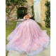 Strapless Lilac Quinceanera Dress 2024 Princess Ball Gown Sweetheart Prom Dress With Detachable Train