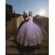 Sweetheart Neck Lilac Quince Dresses Off Shoulder Birthday Party Dress Lace Appliques Vestidos De 15 Anos 2024 Instagram Gowns