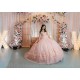 Sweetheart Neck Pink Quinceanera Dress 3D Flowers Sweet 15 Gowns Off Shoulder 2024 Instagram Gowns Vestidos De 15 Anos