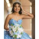 Sweetheart Neck Sky Blue Quince Dresses Sleeveless Birthday Party Dress Lace Appliques Vestidos De 15 Anos 2024 Instagram Gowns