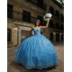 Sweetheart Neck Sky Blue Quince Dresses Sleeveless Birthday Party Dress Lace Appliques Vestidos De 15 Anos 2024 Instagram Gowns