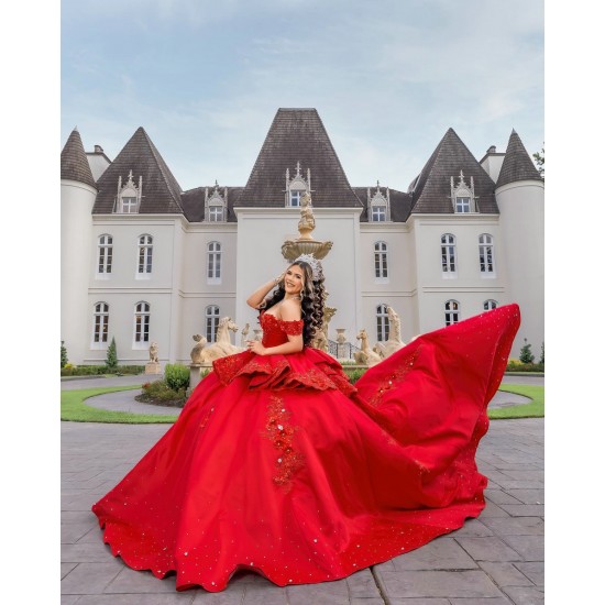 Sweetheart Neck Red Quinceanera Dress Off Shoulder Women 2024 Ball Gown Instagram Vestidos De 15 Anos