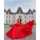 Sweetheart Neck Red Quinceanera Dress Off Shoulder Women 2024 Ball Gown Instagram Vestidos De 15 Anos