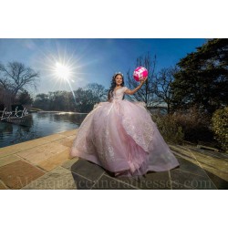 Vestidos De 15 Anos Pink Quinceanera Dress Lace Appliques Sweet 15 Gowns Off Shoulder Sweetheart Neck 2024 Instagram Gowns