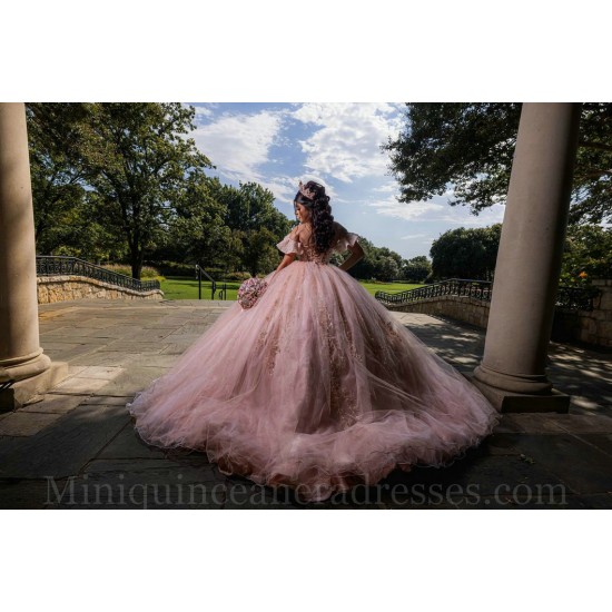 Vestidos De 15 Anos Pink Quinceanera Dress Sweetheart Neck Sweet 15 Gowns Lace Appliques Off Shoulder 2024 Instagram Gowns