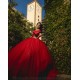 Vestidos De 15 Anos Red Quince Dress Sweetheart Neck Instagram Gowns Lace Appliques Off Shoulder Birthday Party Dress