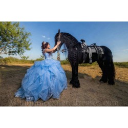 Vestidos De 15 Anos Sky Blue Quinceanera Dress Sweetheart Neck Sweet 15 Gowns Lace Appliques Off Shoulder 2024 Instagram Gowns