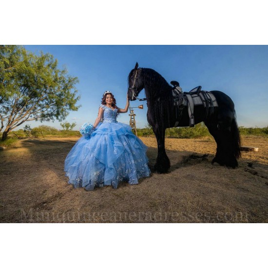 Vestidos De 15 Anos Sky Blue Quinceanera Dress Sweetheart Neck Sweet 15 Gowns Lace Appliques Off Shoulder 2024 Instagram Gowns