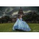 Vestidos De 15 Anos Sky Blue Quinceanera Dress Sweetheart Neck Sweet 15 Gowns Lace Appliques Sleeveless 2024 Instagram Gowns