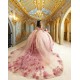 Vestidos De 15 Anos Sweetheart Neck Pink Quinceanera Dress 3D Flowers Sweet 15 Gowns Off Shoulder 2024 Instagram Gowns