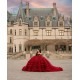 Detachable Ruffled Burgundy Quince Dress Sweetheart Neck Instagram Gowns Lace Appliques Vestidos De 15 Anos Birthday Party Dresses